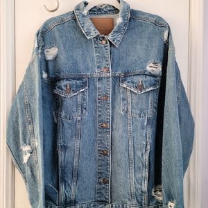 American Eagle Distressed Denim Jacket